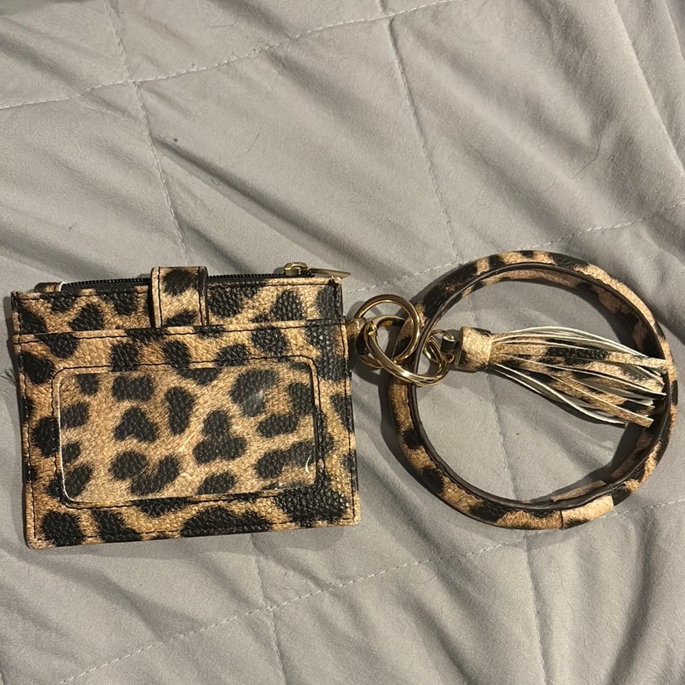 Leopard Print Key & Card Holder